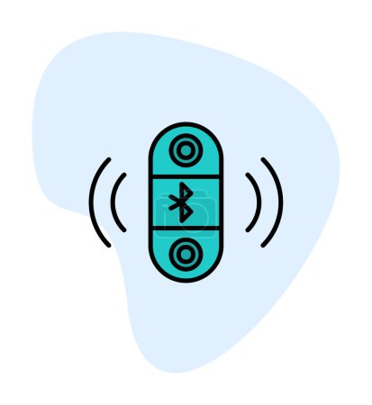 Ilustración de Icono del altavoz del bluetooth, vector ilustración diseño simple - Imagen libre de derechos