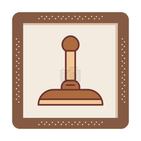 Illustration for Rubber Stamp  web icon vector illustration - Royalty Free Image