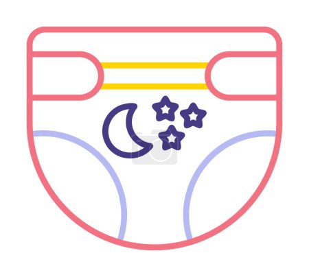 Illustration for Diaper icon vector illustration - Royalty Free Image