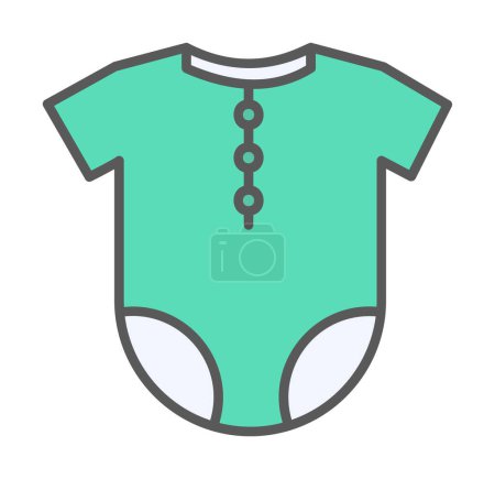 Baby Outfit Icon, Infant Bodysuit, Vector Illustration