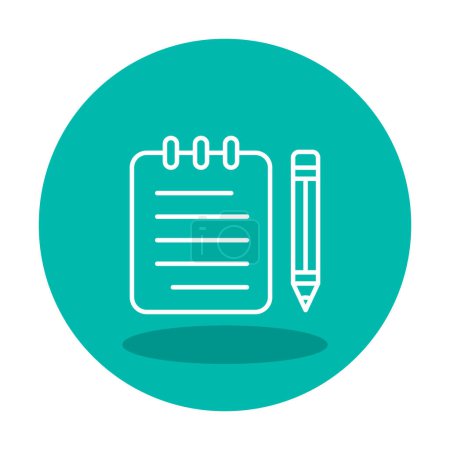 Illustration for Notes Writing icon vector illustration - Royalty Free Image
