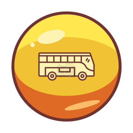 Illustration for Bus icon design logo template - Royalty Free Image