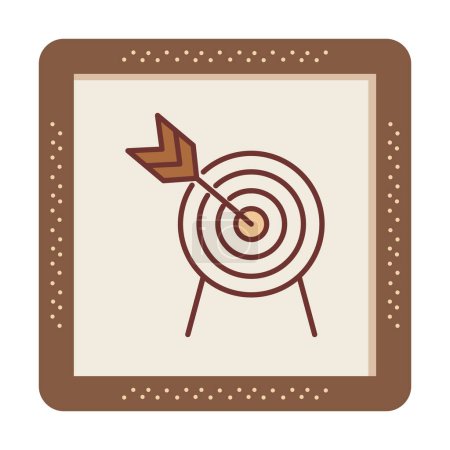 Ilustración de Icono objetivo simple, objetivo, ilustración de vectores - Imagen libre de derechos