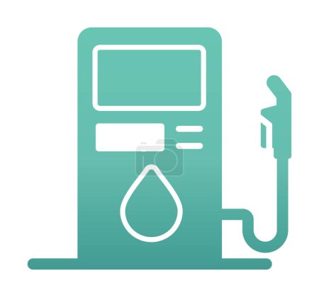 Illustration for Fuel Station icon outline style - Royalty Free Image