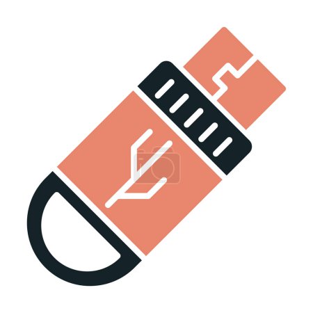 Ilustración de Icono USB vector. Símbolo de icono de Flash Drive en segundo plano. - Imagen libre de derechos