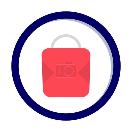 Illustration for Shopping bag icon, vector illustration - Royalty Free Image