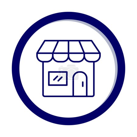 Illustration for Shop web icon vector illustration - Royalty Free Image