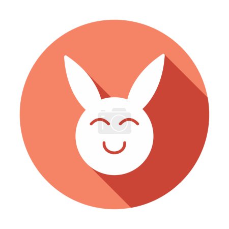 Illustration for Cute smiling rabbit icon, vector illustration - Royalty Free Image