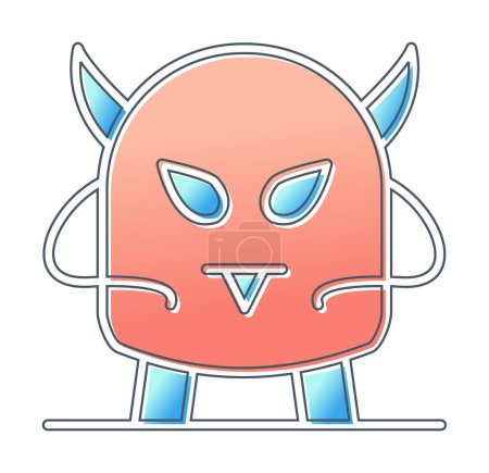Illustration for Monster  flat icon vector - Royalty Free Image