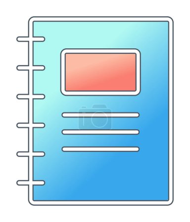 Ilustración de Icono del bloc de notas, ilustración vectorial diseño simple - Imagen libre de derechos