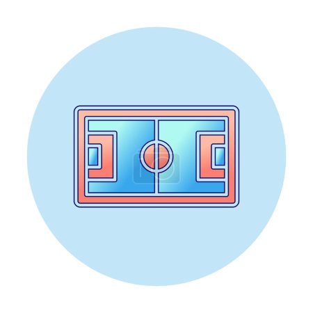 Illustration for Football Pitch icon symbol  illustration - Royalty Free Image