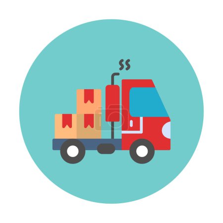 Ilustración de Ilustración vectorial del icono del camión de reparto - Imagen libre de derechos