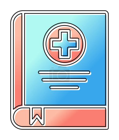 Téléchargez les illustrations : Livre médical icône web, illustration vectorielle - en licence libre de droit