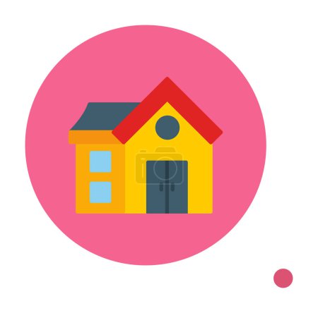 Illustration for House flat icon vector illustration - Royalty Free Image