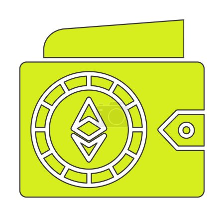 Illustration for Ethereum Wallet  and cryptocurrency illustration design - Royalty Free Image