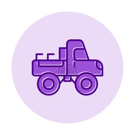 Téléchargez les illustrations : Illustration vectorielle d'icône de camion monstre - en licence libre de droit