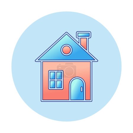 Illustration for House vector icon isolated on white background - Royalty Free Image