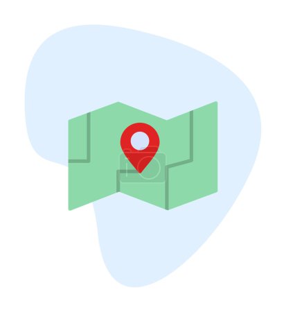 Ilustración de Mapa con gps ubicación vector icono - Imagen libre de derechos