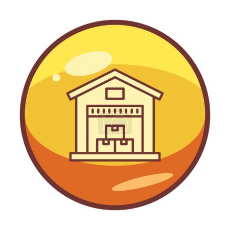 Illustration for Simple illustration of warehouse vector icon for web - Royalty Free Image