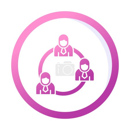 Ilustración de Trabajo en equipo icono web, ilustración vectorial - Imagen libre de derechos