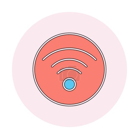 Téléchargez les illustrations : Icône wifi, illustration vectorielle design simple - en licence libre de droit