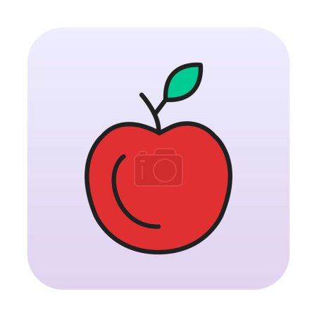 Illustration for Apple web icon, vector illustration - Royalty Free Image