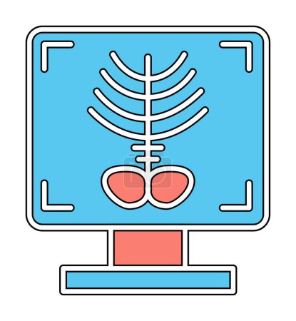 Illustration for X-ray Bone icon vector illustration - Royalty Free Image