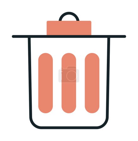 Illustration for Trash can icon, Delete Symbol, vector illustration - Royalty Free Image