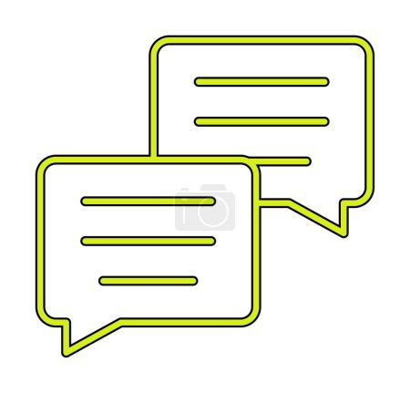 Illustration for Simple speech bubbles Conversation icon, vector illustration - Royalty Free Image