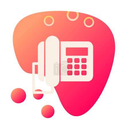 Illustration for Desk phone icon, vector illustration simple design - Royalty Free Image