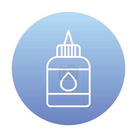liquid glue bottle icon vector illustration, glue logo concept         