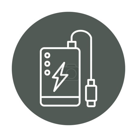 Illustration for Power Bank web icon isolated on white background - Royalty Free Image