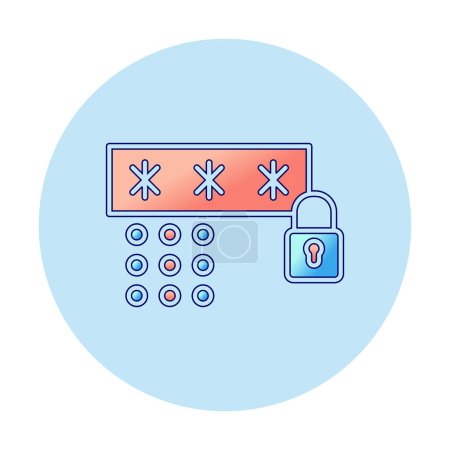 The passcode security color icon 