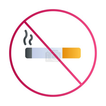 Ilustración de No fumar ilustración vectorial sobre fondo blanco - Imagen libre de derechos