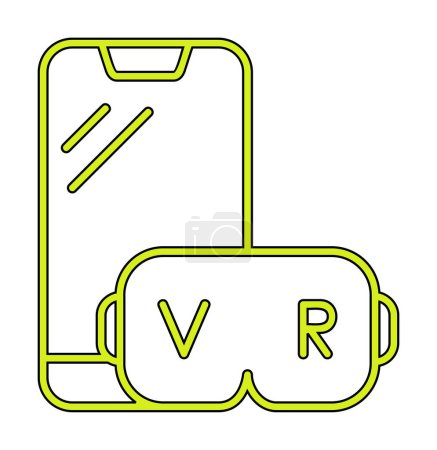 Ilustración de Realidad virtual icono vector ilustración - Imagen libre de derechos