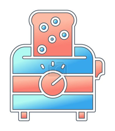 Ilustración de Icono toaster, ilustración vectorial - Imagen libre de derechos