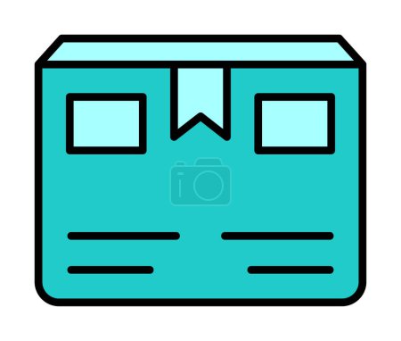 Illustration for Delivery box icon, vector illustration simple design - Royalty Free Image