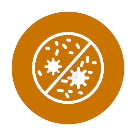 Ilustración de Icono antibacteriano. signo de virus. vector - Imagen libre de derechos