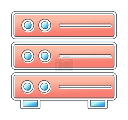 Ilustración de Diseño del icono del servidor, ilustración vectorial - Imagen libre de derechos