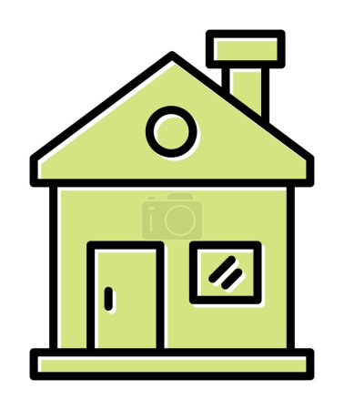 Téléchargez les illustrations : La maison. icône web illustration simple - en licence libre de droit