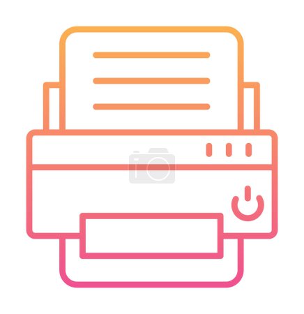 Illustration for Printer icon web simple illustration - Royalty Free Image