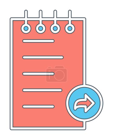 Notes Forward web icon, vector illustration
