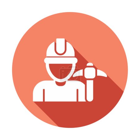 Téléchargez les illustrations : Miner icon vector illustration - en licence libre de droit