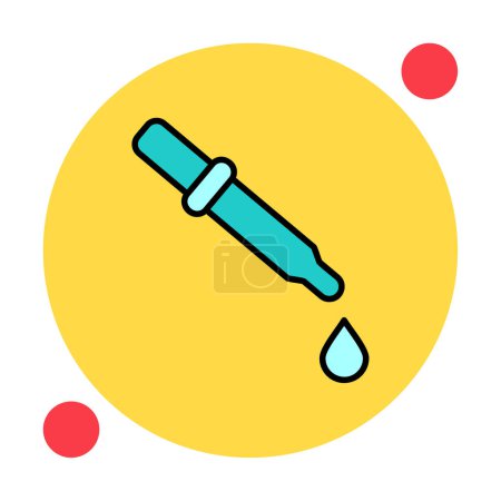 Illustration for Medicine dropper line icon design vector template - Royalty Free Image