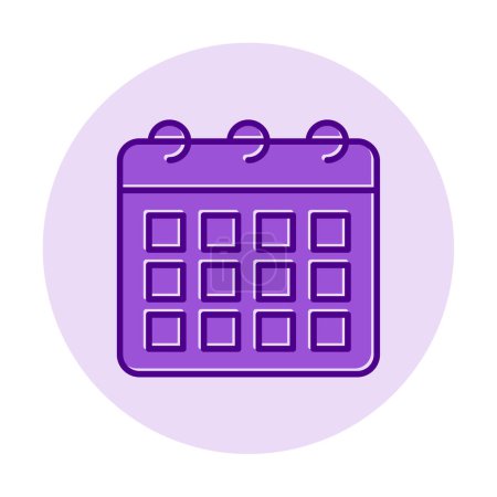 Illustration for Calendar flat icon, vector illustration - Royalty Free Image