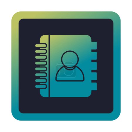 Illustration for Contact book web icon, vector illustration - Royalty Free Image