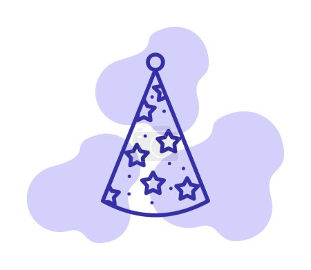Ilustración de Icono de sombrero de fiesta simple, ilustración de vectores - Imagen libre de derechos