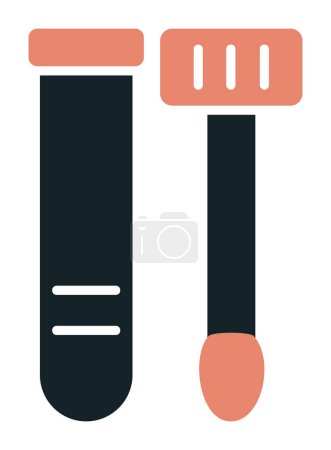 Ilustración de Swab prueba web icono, ilustración de vectores - Imagen libre de derechos
