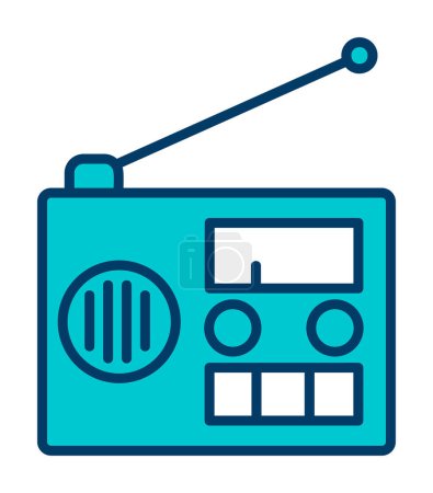 Ilustración de Icono de radio vector ilustración - Imagen libre de derechos