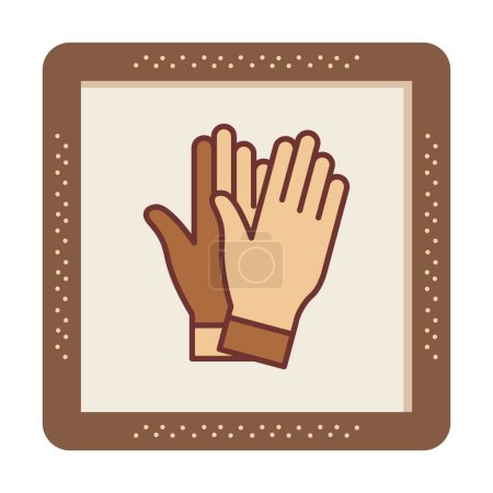 Illustration for Saftey Gloves icon vector illustration - Royalty Free Image